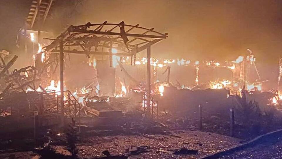 На месте обстрелов были пожары