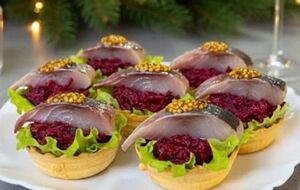 При желании тарталетки можно украсить зеленью