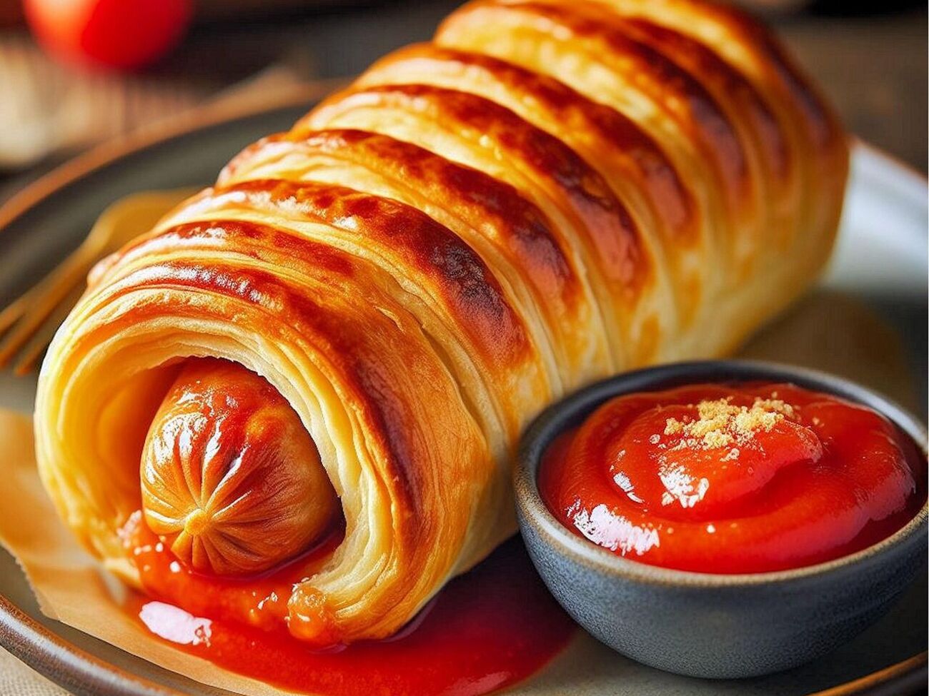 Сосиска в тісті має апетитну скоринку