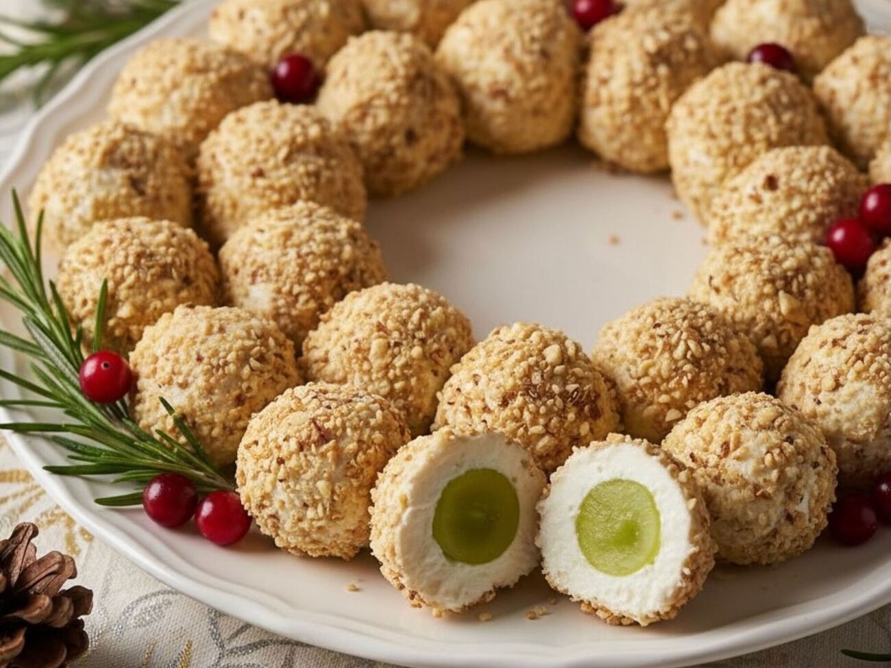 Виноград можно поместить в козий сыр