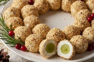 Виноград можно поместить в козий сыр