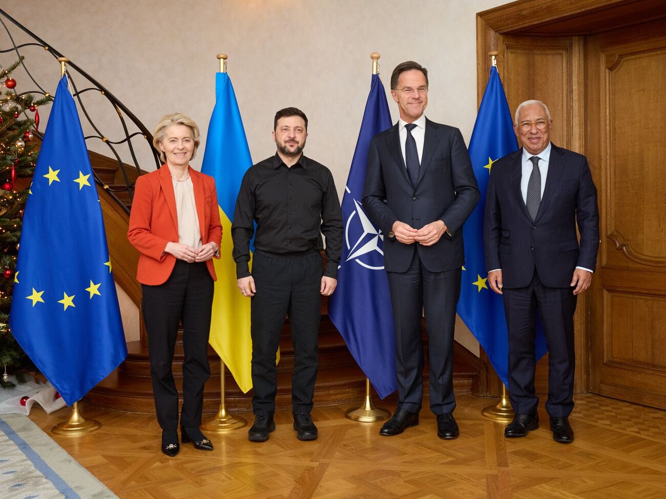 Зеленский встретился с лидерами ЕС и НАТО в Брюсселе после переговоров в Лондоне по "мирному плану"