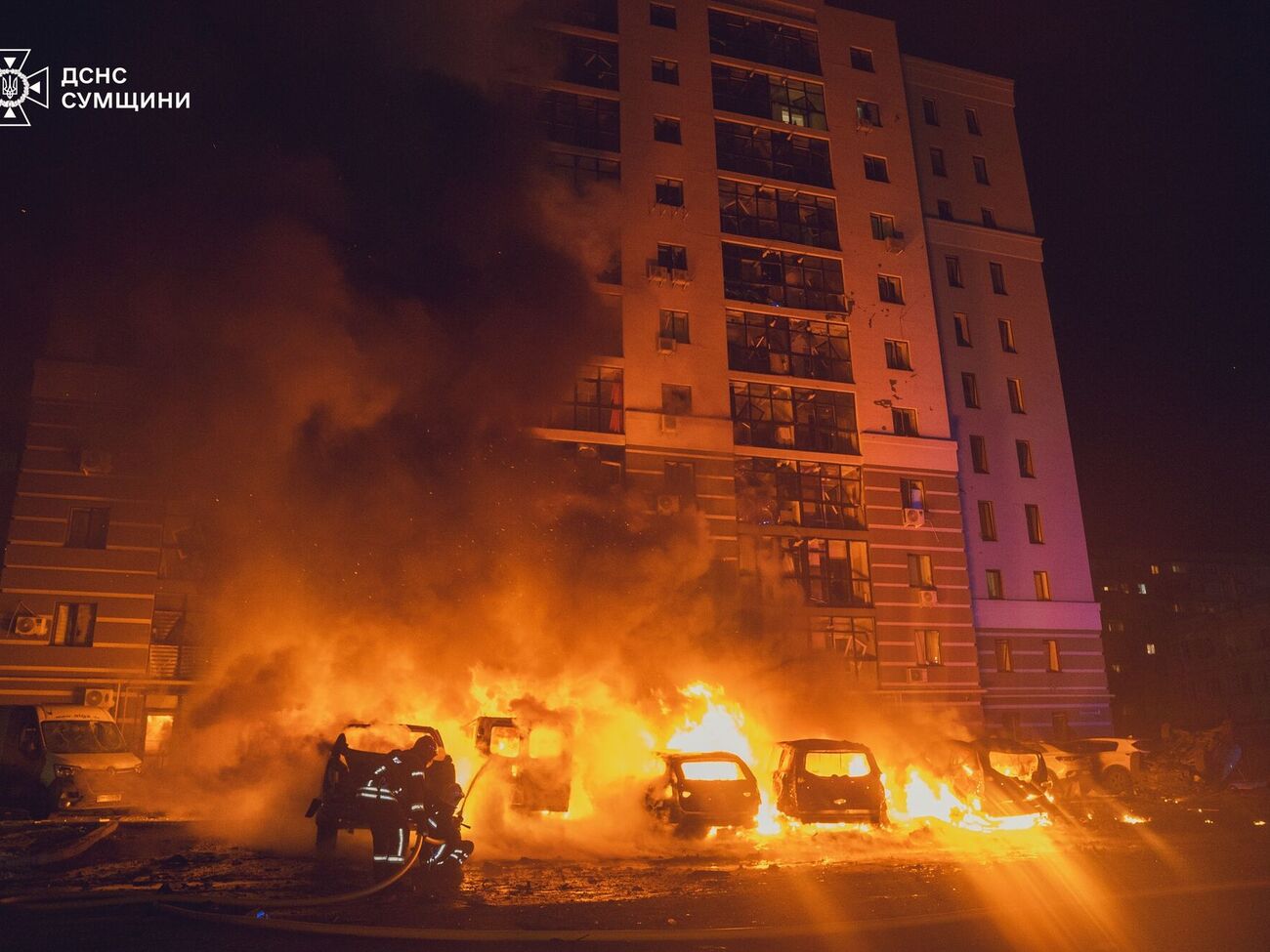 Попадание российского Shahed привело к пожару