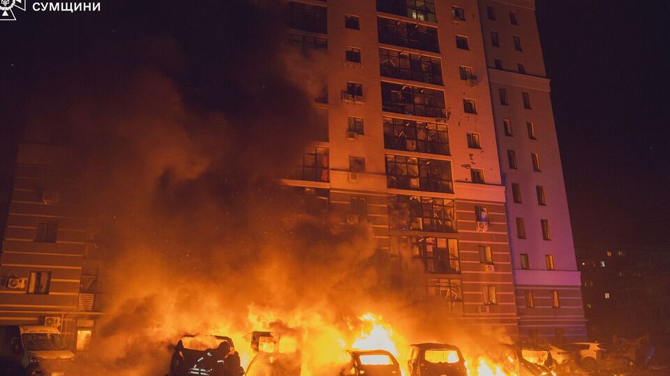 Влучання російського Shahed призвело до пожежі