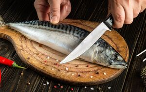 Скумбрию можно предварительно замариновать в специях