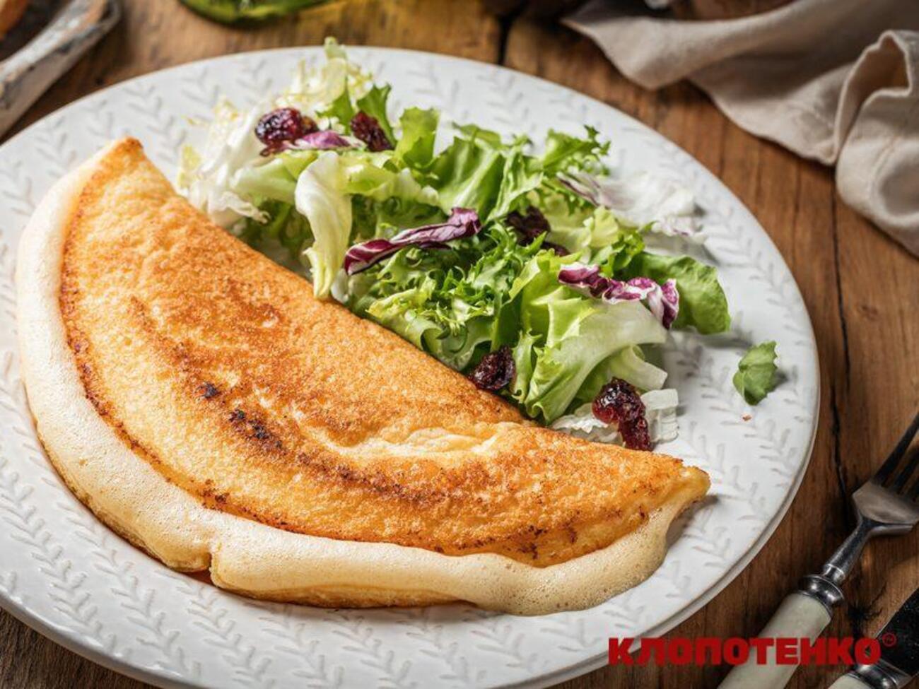 Омлет по этому рецепту обжаривают с одной стороны