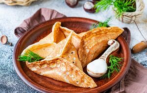 Начинка в блинчиках – из грибов, куриного мяса и сыра