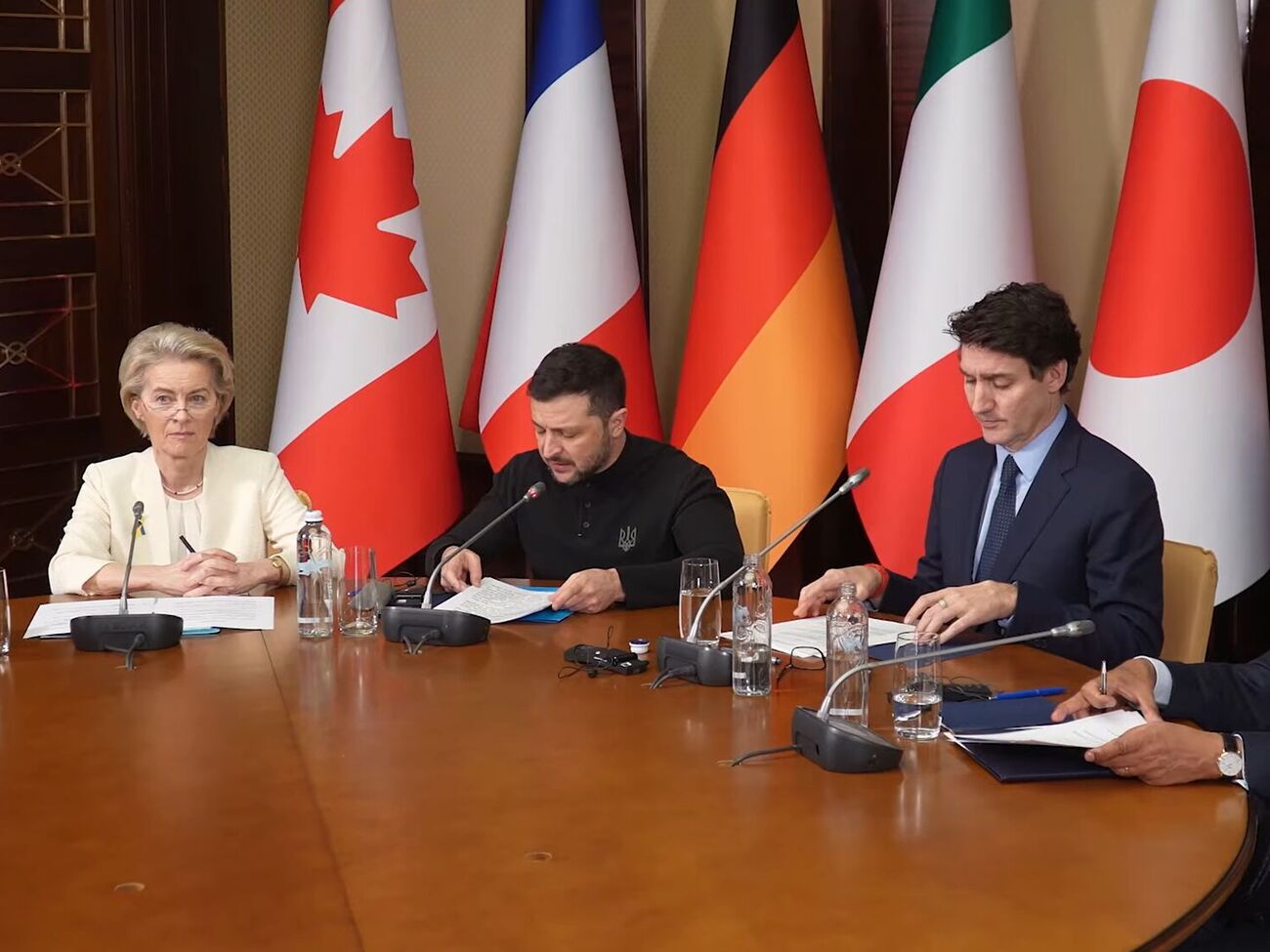 Зеленський, Трюдо, фон дер Ляєн і Кошта взяли участь у засіданні G7 онлайн із Києва