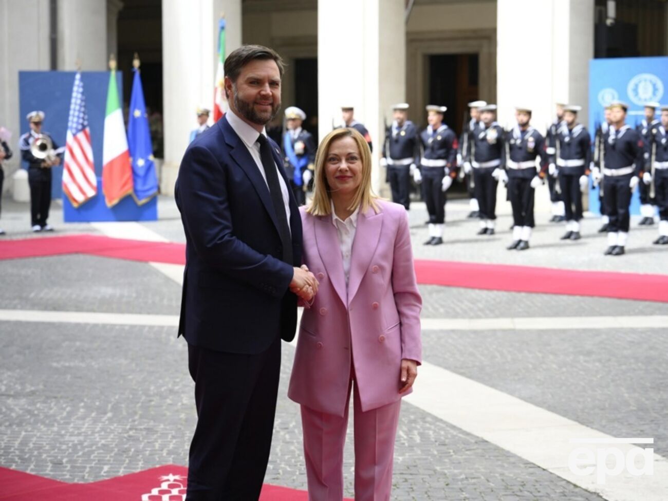 Мелони встретила Вэнса в своей резиденции Палаццо Киджи