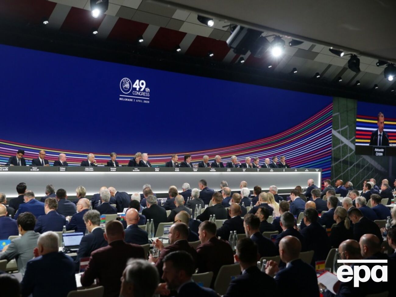 Російських окупантів ушановували на конгресі УЄФА в Белграді