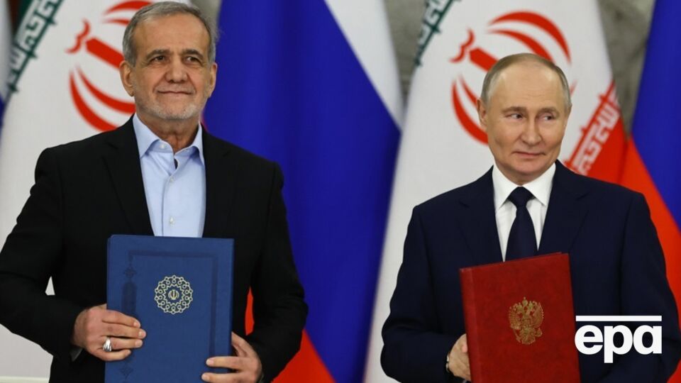 Путін і Пезешкіан підписали договір про партнерство між країнами цьогоріч у січні