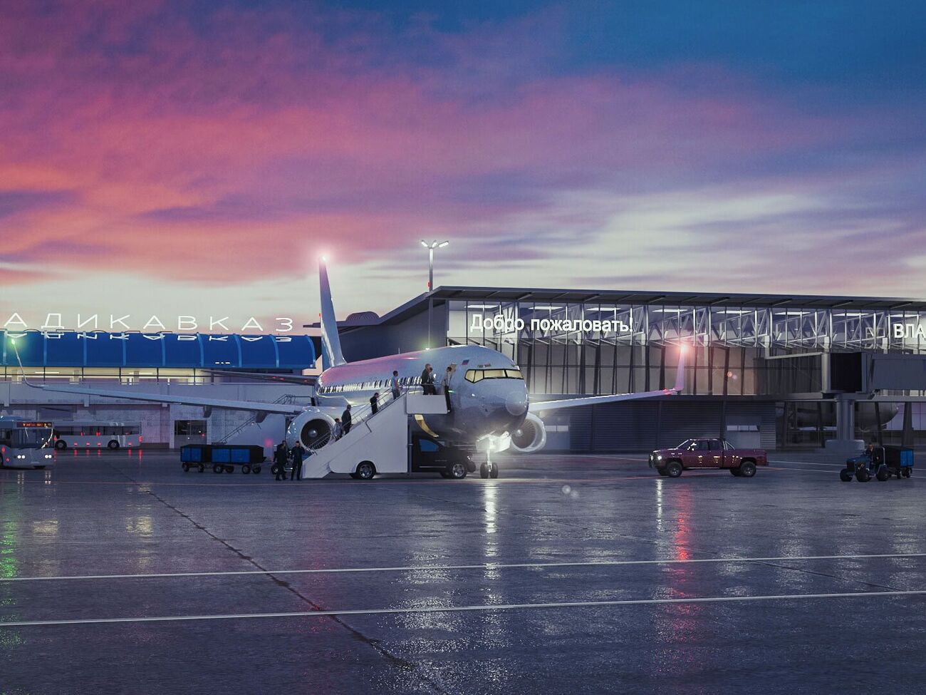 Из-за обстрела не работали три аэропорта на российском Кавказе