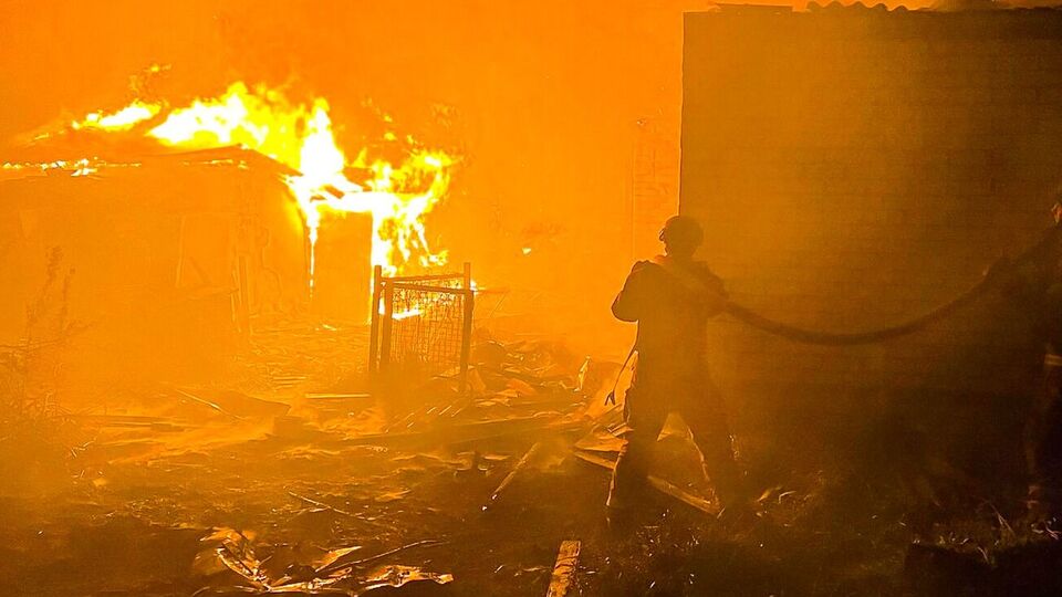 На об'єкті горіла недіюча градирня
