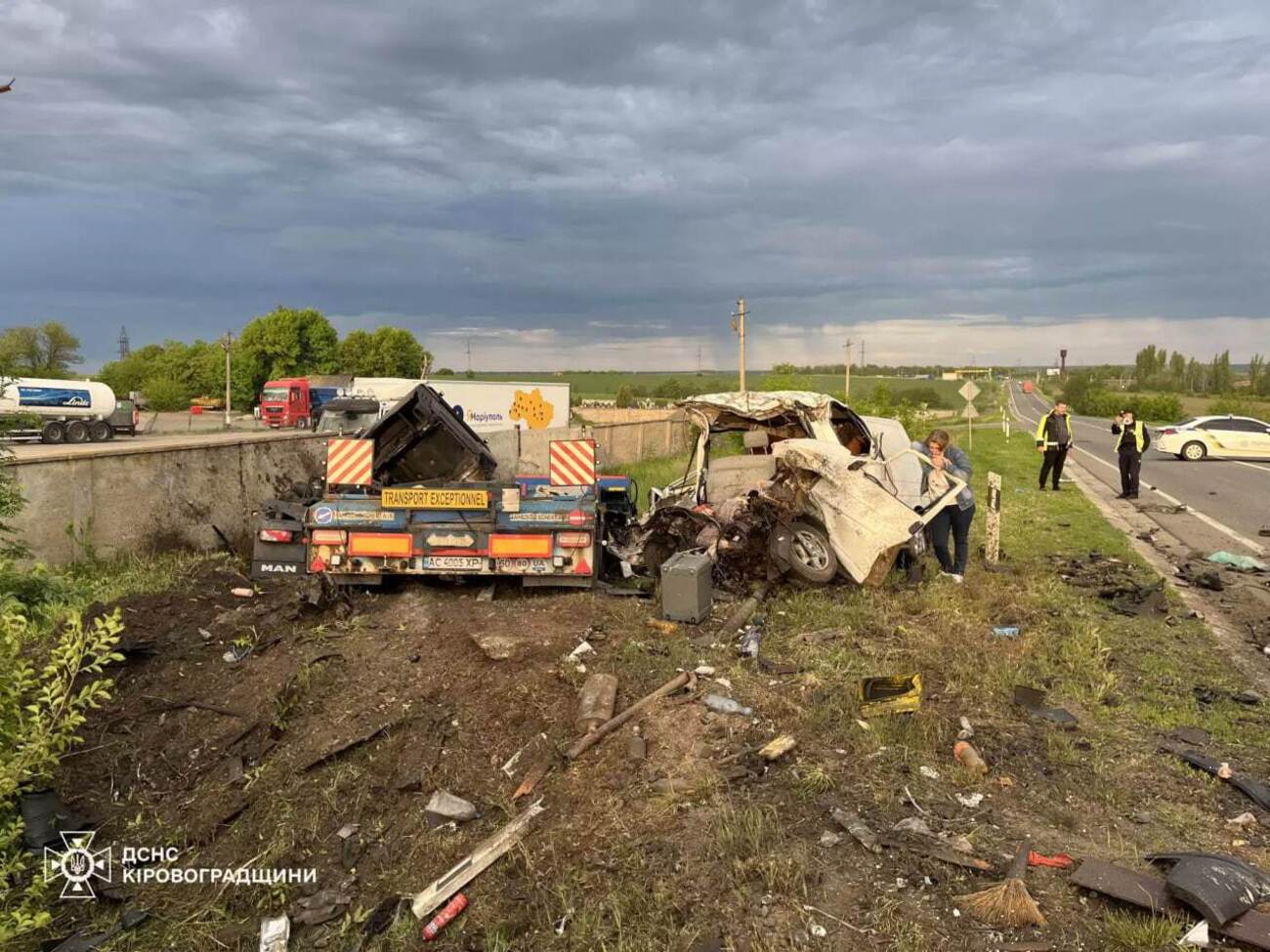 Авария произошла на автодороге М-30, возле поселка Новоархангельск Головановского района в 05.20