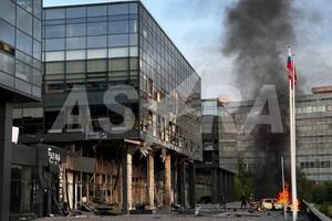 Astra опубликовала фото повреждений возле технопарка "Элма" в Москве