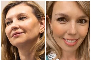 Зеленська віддає перевагу нюдовому тону лаку, тоді як Керрі Джонсон зробила манікюр рожевого кольору