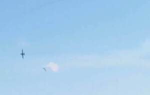 На видео виден момент поражения самолета