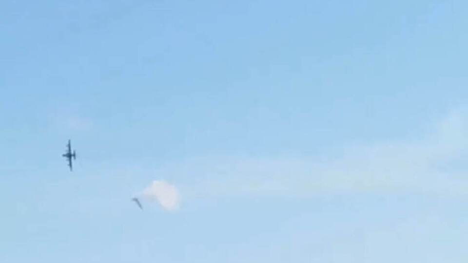 На видео виден момент поражения самолета