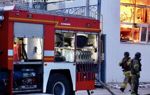 Гуманитарный хаб загорелся после атаки БПЛА