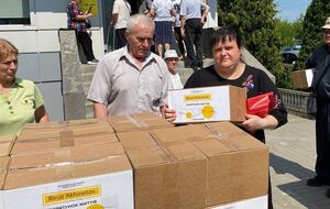 В Центре поддержки ВПЛ Кураховской общины в Днепре предоставляют продуктовую помощь переселенцам