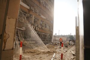 В больнице сообщили, что удар был в старое здание хирургического отделения