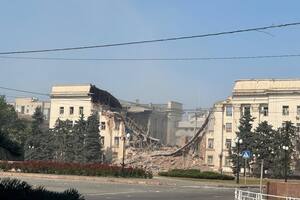 По зданию ОВА оккупанты били дважды за день