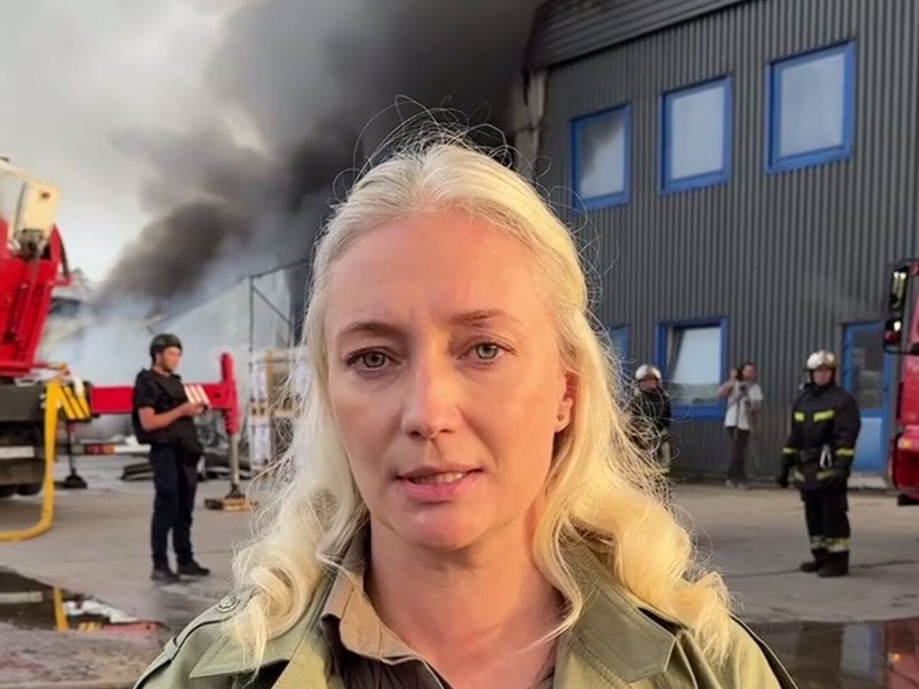 У Вінниці внаслідок атаки загорілося підприємство