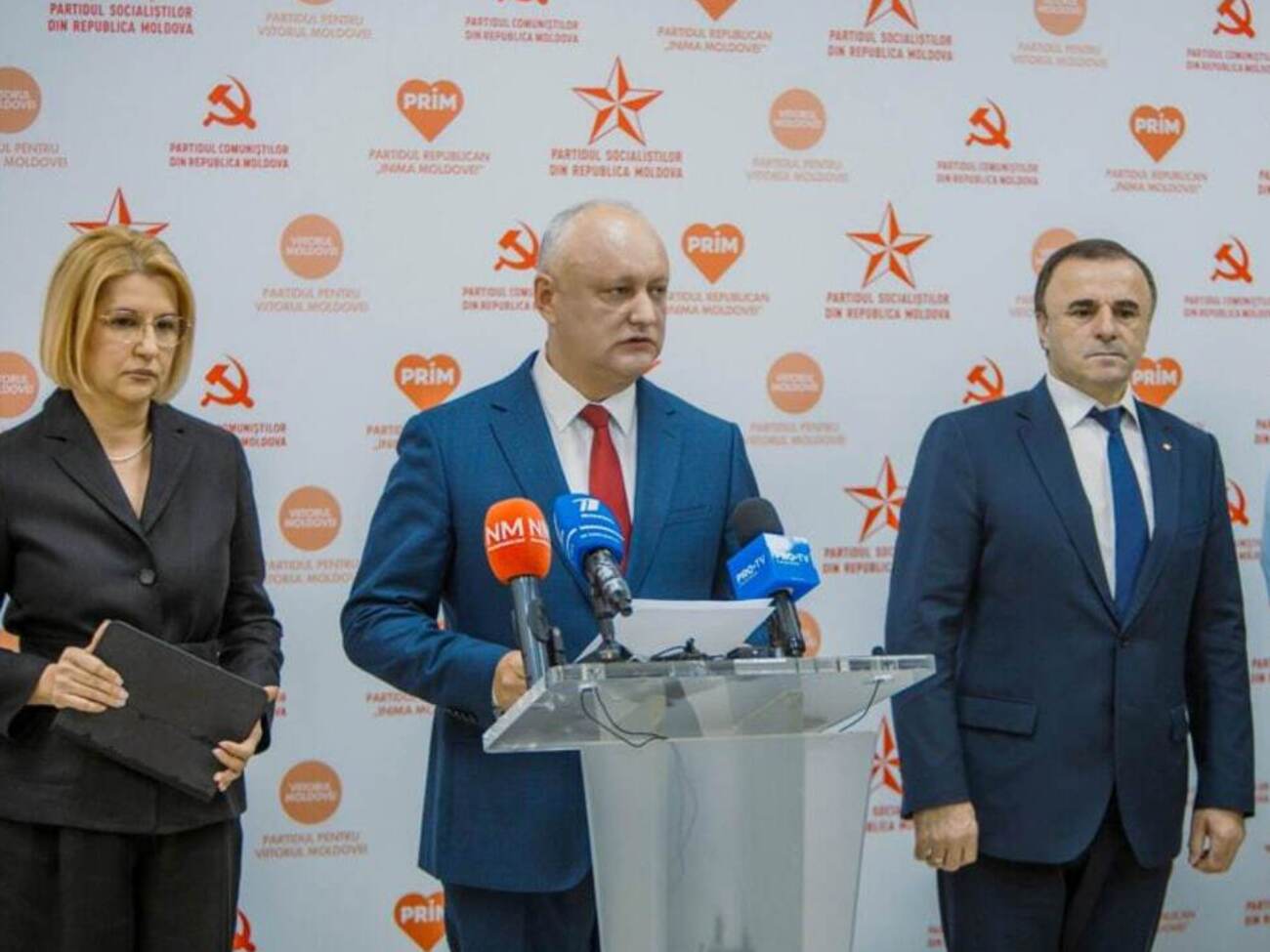 Лідери опозиційних партій Молдови виступили на брифінгу