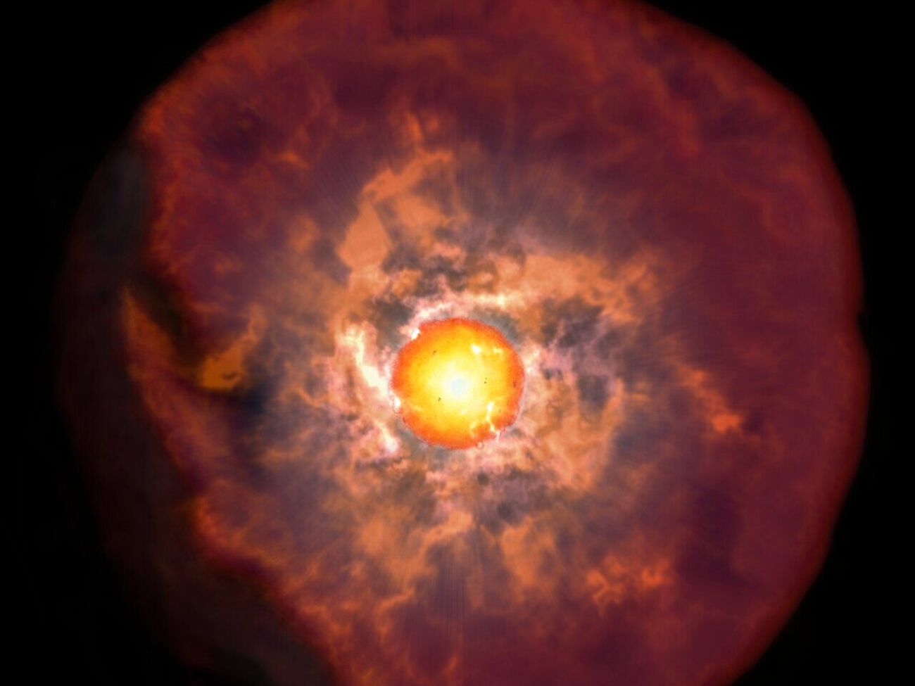 Умирающая звезда DFK 52 создала вокруг себя огромный плазменный пузырь, размеры которого не могут объяснить ученые