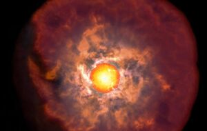 Умирающая звезда DFK 52 создала вокруг себя огромный плазменный пузырь, размеры которого не могут объяснить ученые