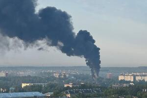 В Московской области после дроновой атаки произошел пожар