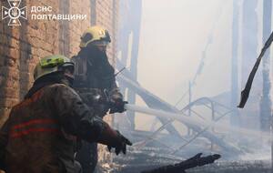 Рятувальники загасили пожежу після удару дрона