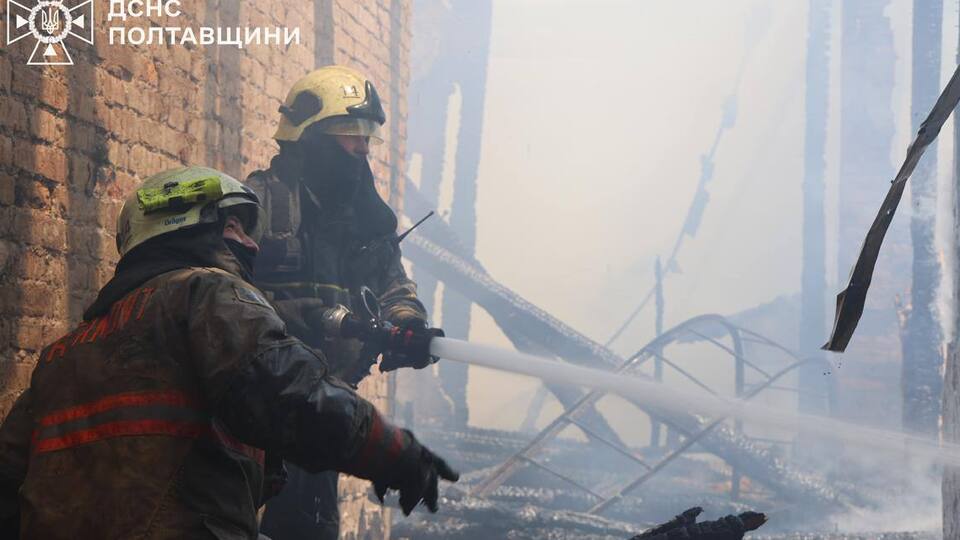 Рятувальники загасили пожежу після удару дрона