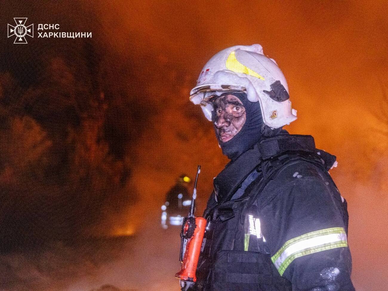 На месте прилетов был пожар