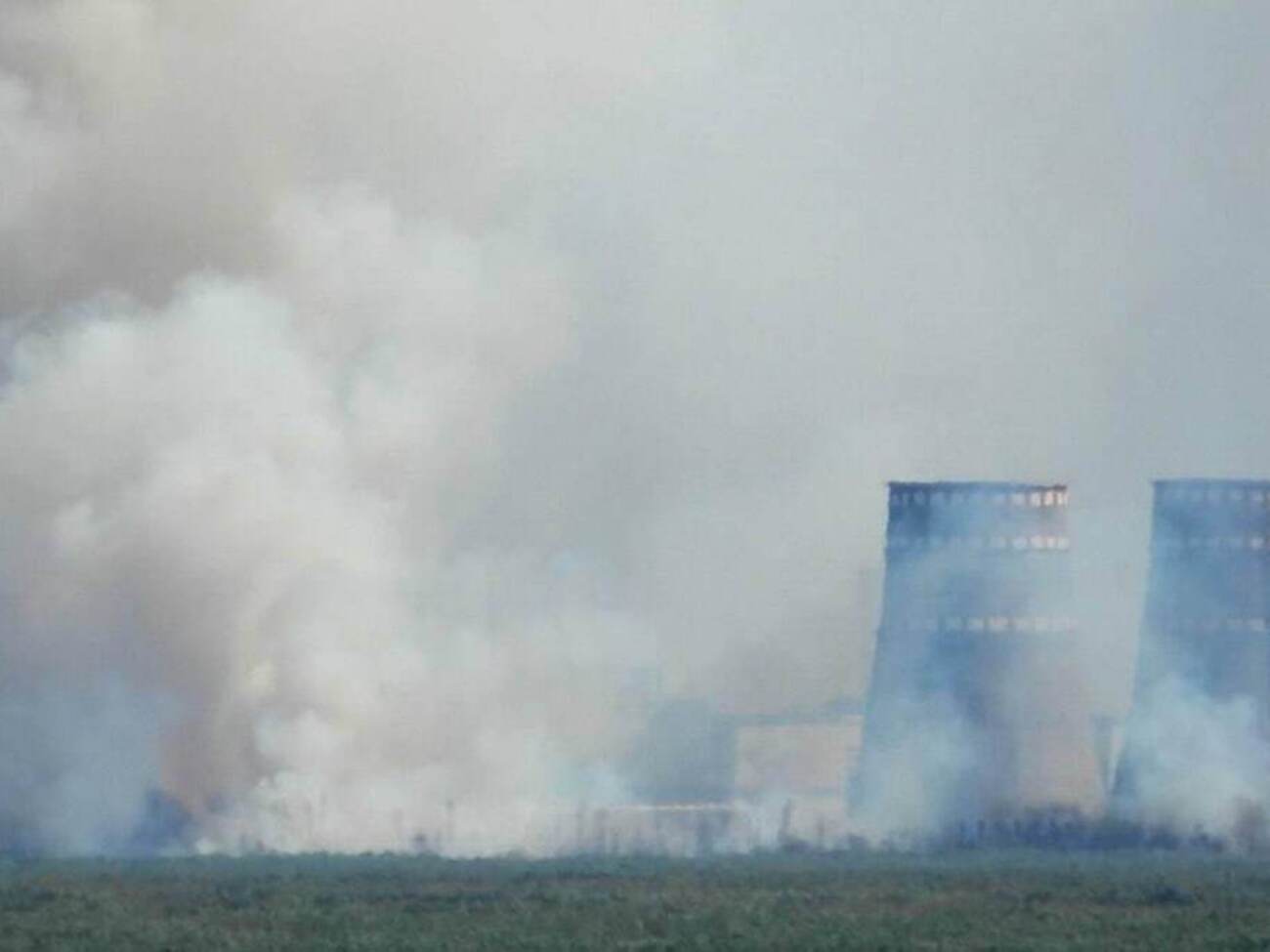 Пожар возник возле грузового порта временно оккупированной ЗАЭС