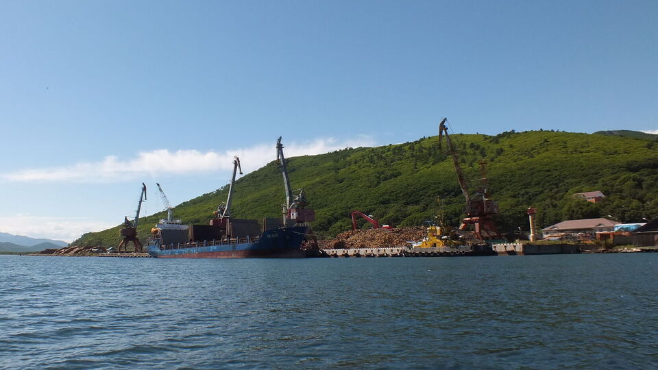 Порт Оля расположен в устье реки Волга