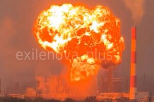 По словам местных жителей, в общей сложности было слышно примерно 10 взрывов в районе Новокуйбышевска