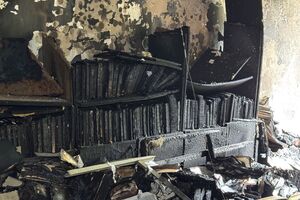 Книжный фонд почти полностью сгорел