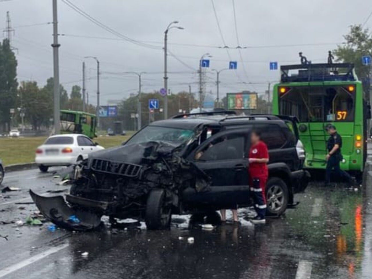 В результате ДТП в Харькове девять пострадавших госпитализированы