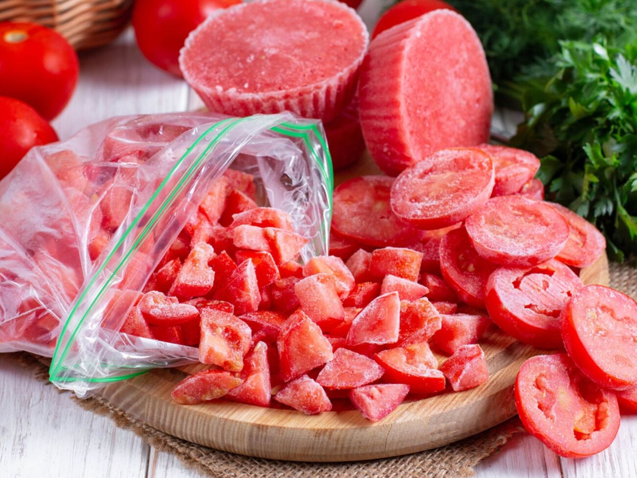 Замороженные помидоры не годятся для салатов