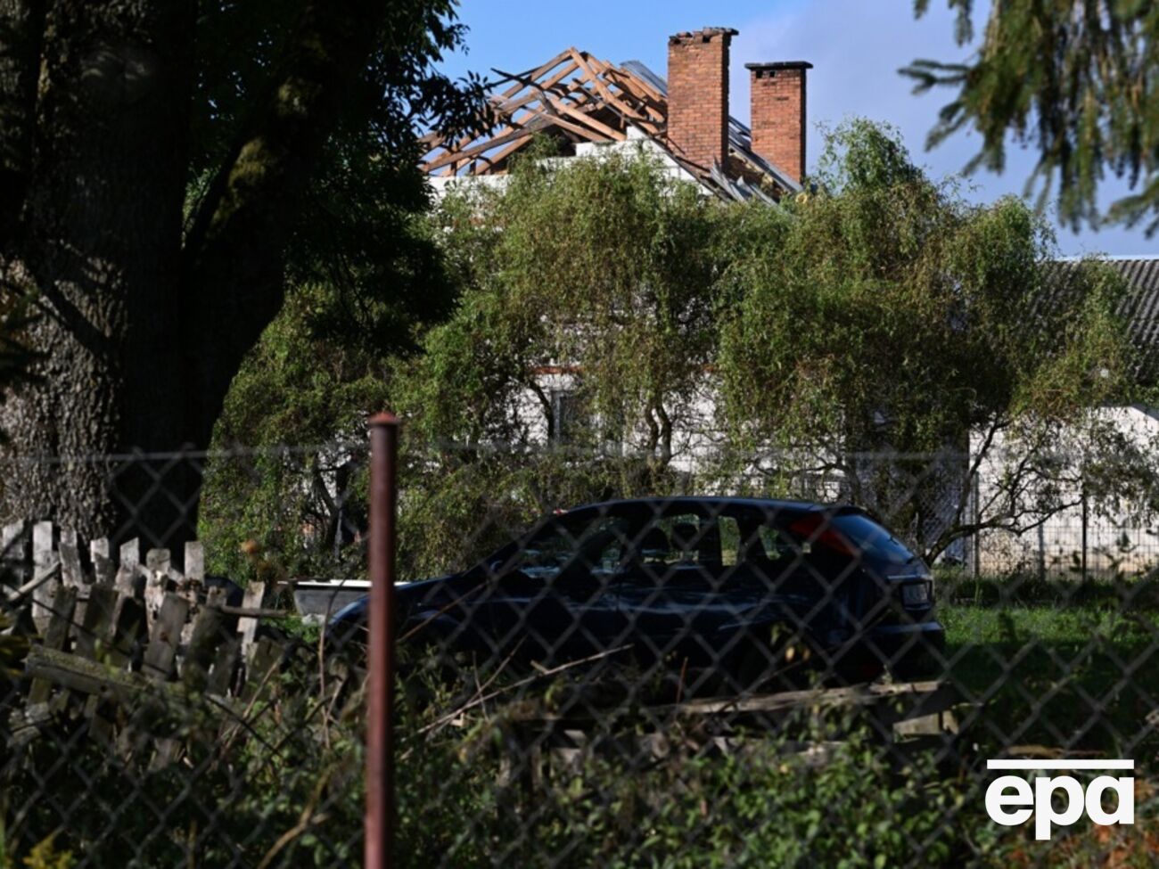 Поврежденный дроном дом расположен в Люблинском воеводстве