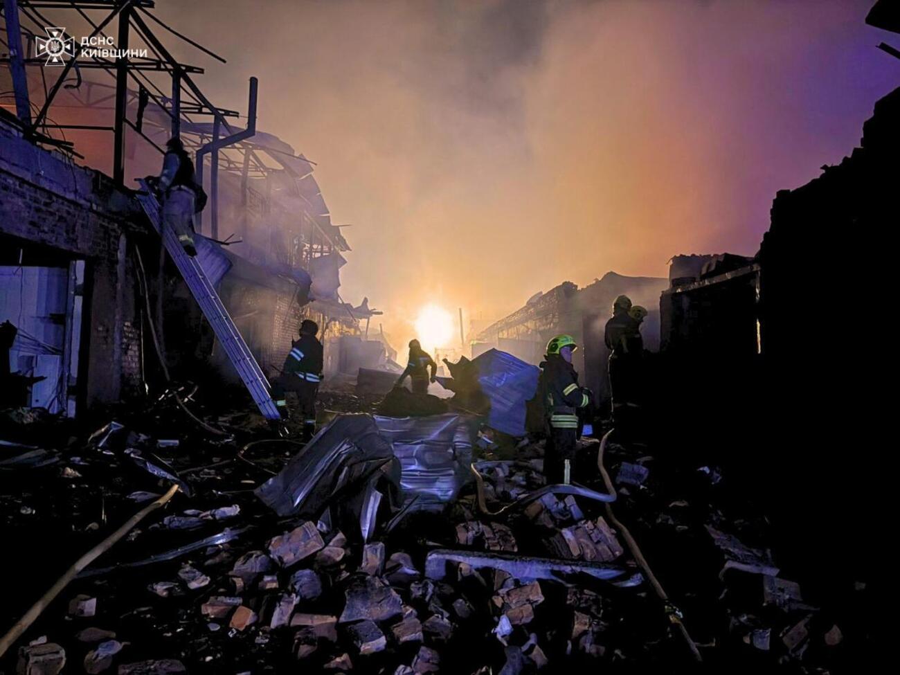 У місті після обстрілу сильний дим