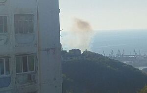 За словами очевидців, у місті було чутно вибухи й автоматні черги