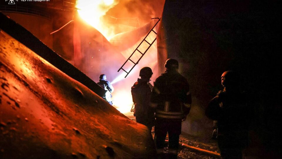На месте прилетов был пожар