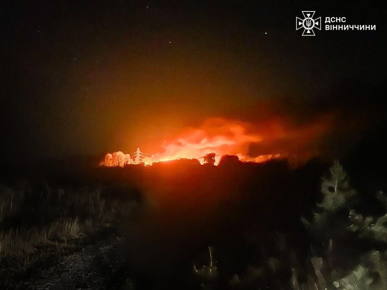 На месте прилета был пожар