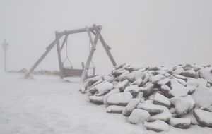 В горах уже мороз и снегопад