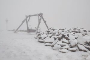 В горах уже мороз и снегопад
