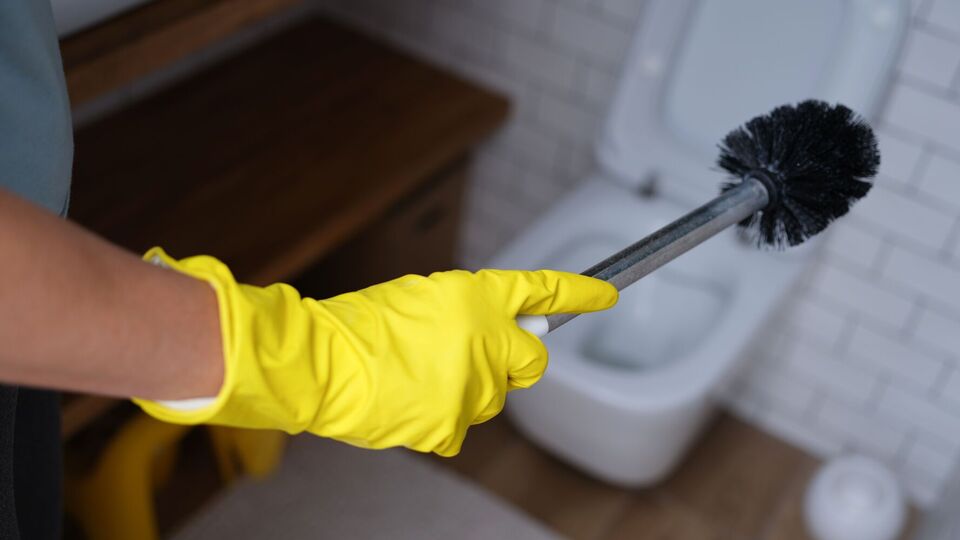 После уборки нужно очистить щетку