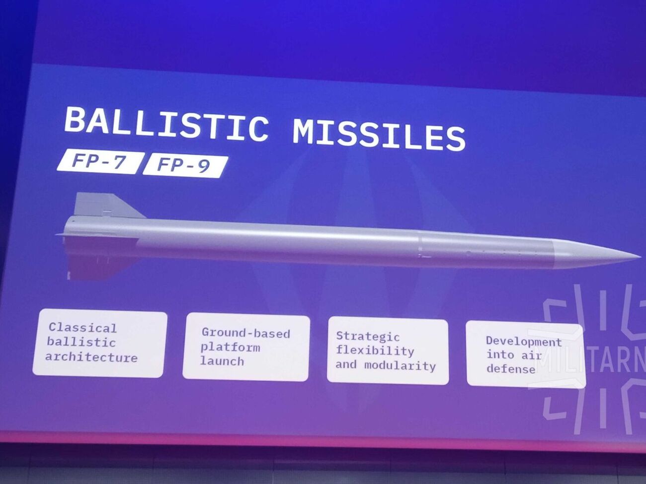 На выставке раскрыли характеристики двух моделей ракет – FP-7 и FP-9