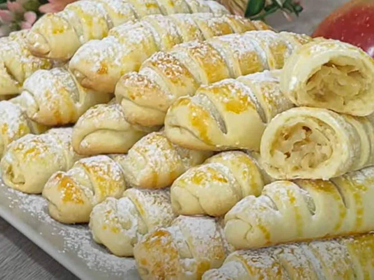 Выпекайте трубочки при 180 °С 25 минут